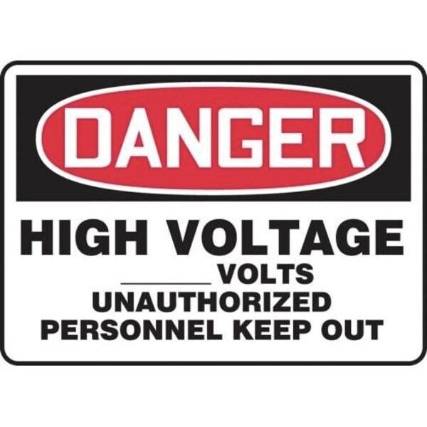 Accuform CUSTOM OSHA DANGER SAFETY SIGN HIGH MELC073XL MELC073XL - main